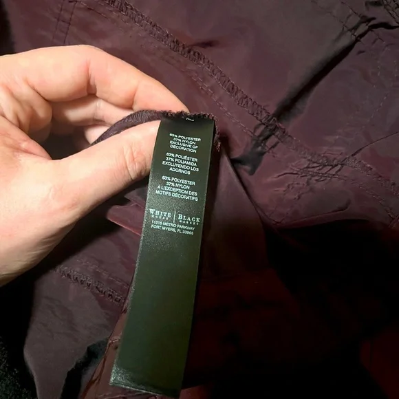 White House Black Market maroon wind breaker jacket size 8 - Picture 7 of 9